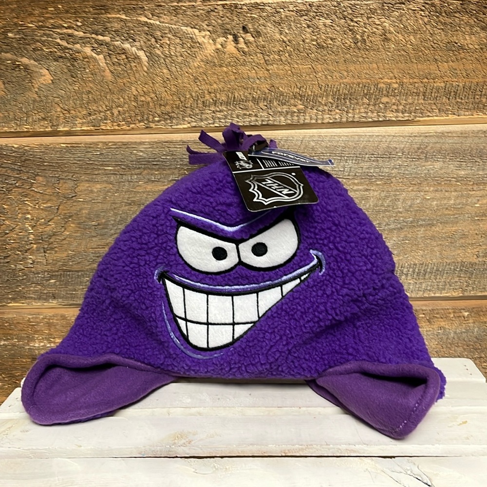 NWT NHL Hockey Detroit Red Wings Purple Sherpa Mascot Face Hat